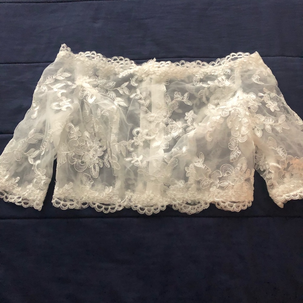 Bridal Off the Shoulder Fitted Bolero